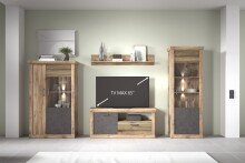 Wohnwand >PORTUM< (BxHxT: 362,3x205,5x40 cm) Dekor...