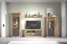 Wohnwand >PORTUM< (BxHxT: 362,3x205,5x40 cm) Dekor...