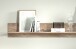 Wohnwand >PORTUM< (BxHxT: 362,3x205,5x40 cm) Dekor Lamellen Eiche-Anthrazit