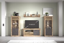 Wohnwand >PORTUM< (BxHxT: 332x180x40 cm) Dekor...