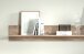 Wohnwand >PORTUM< (BxHxT: 362,3x180x40 cm) Dekor Lamellen Eiche-Anthrazit