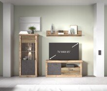 Wohnwand >PORTUM< (BxHxT: 241x180x40 cm) Dekor...