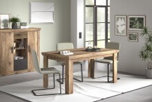 Esstisch >PORTUM< (BxHxT: 159,5x76,4x89,5 cm) in Dekor Flagstaff Eiche