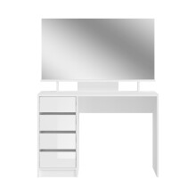 Schminktisch >Emma< (BxHxT: 110x75x48 cm) in weiß/weiß hochglanz