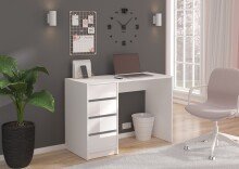 Schminktisch >Emma< (BxHxT: 110x75x48 cm) in weiß/weiß hochglanz