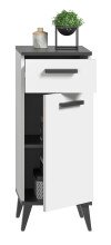 Hochschrank >Rocket< (BxHxT: 34x87x31 cm) in weiß/anthrazit - 34x87x31cm (BxHxT)