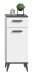 Hochschrank >Rocket< (BxHxT: 34x87x31 cm) in weiß/anthrazit - 34x87x31cm (BxHxT)