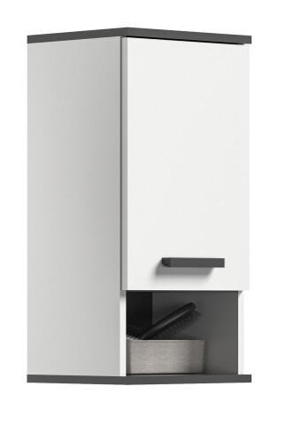 Hängeschrank >Rocket< (BxHxT: 34x68x28 cm) in weiß/anthrazit - 34x68x28 (BxHxT)