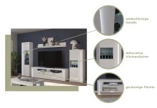 Sideboard >Skylight< (BxHxT: 182x84x42 cm) in weiß/weiß hochglanz