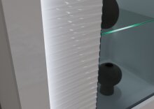 Vitrine >Skylight< (BxHxT: 60x202x37 cm) in weiß/weiß hochglanz