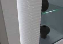 Vitrine >Skylight< (BxHxT: 60x202x37 cm) in weiß/weiß hochglanz