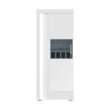 Vitrine >Skylight< (BxHxT: 60x148x37 cm) in weiß/weiß hochglanz