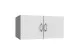 Mehrzweckschrank >MULTIRAUMKONZEPT< (BxH: 80x40 cm) in WEISS - 80x40cm (BxH)