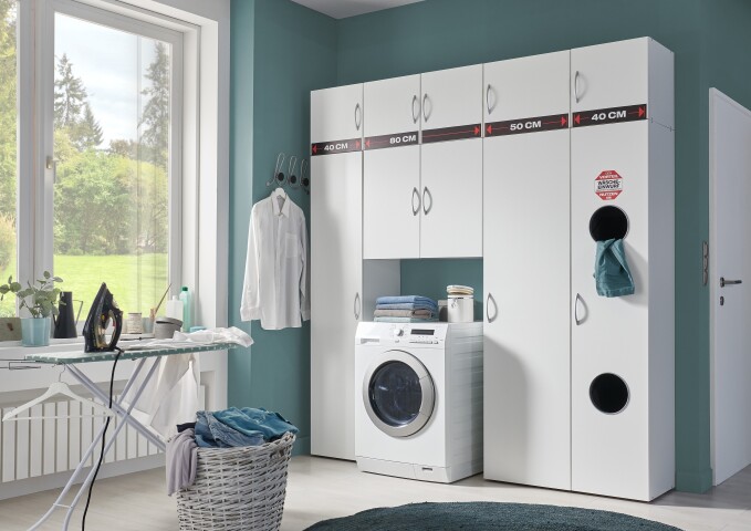 Mehrzweckschrank >MULTIRAUMKONZEPT< (BxHxT: 50x185x40 cm) in WEISS, 149,00 €