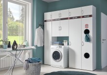 Mehrzweckschrank >MULTIRAUMKONZEPT< (BxHxT: 50x185x40 cm) in WEISS