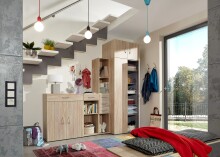 Aufsatzschrank >MULTIRAUMKONZEP< (BxHxT: 80x40x40 cm) in EICHE SAEGERAU-NACHBILDUNG