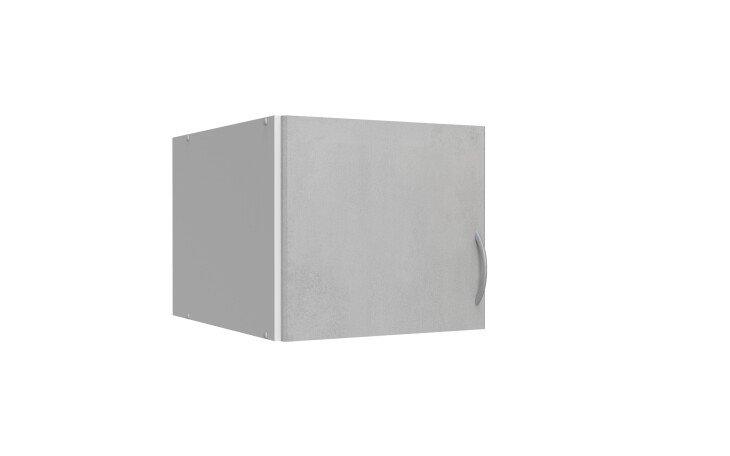 Aufsatzschrank >MULTIRAUMKONZEP< (BxH: 30x40 cm) in WEISS + BETON-NB LICHTGRAU
