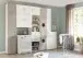 Aufsatzschrank >MULTIRAUMKONZEP< (BxH: 30x40 cm) in WEISS + BETON-NB LICHTGRAU