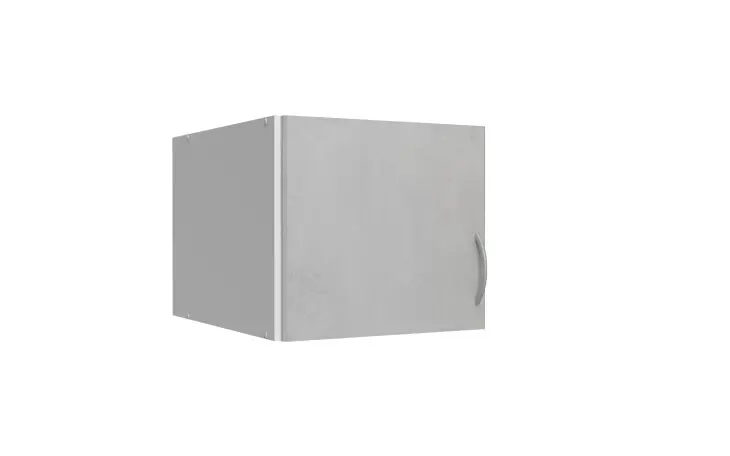 Aufsatzschrank >MULTIRAUMKONZEP< (BxH: 40x40 cm) in WEISS + BETON-NB LICHTGRAU