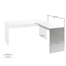 Ansteckplatte >DAME< (BxHxT: 103x75x55 cm) in Weiss...