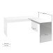 Ansteckplatte >DAME< (BxHxT: 103x75x55 cm) in Weiss hlg. - 103x75x55cm (BxHxT)