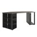Schreibtisch >PIPPO< (BxHxT: 205x76x90,5 cm) in Schwarz hlg.