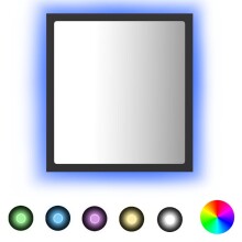 Badspiegel >3007760< (LxBxH: 8,5x40x37 cm) in Grau - 8,5x40x37 (LxBxH)