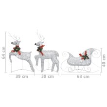 Weihnachtsfigur >3002967< (H: 64 cm) in weiß aus Mesh - 64cm (H)