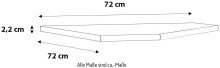 Ansteckplatte >TEMPRA2< (BxHxT: 72x2,2x72 cm) in Artisan Eiche