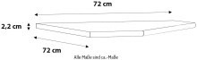 Ansteckplatte >TEMPRA2< (BxHxT: 72x2,2x72 cm) in Weiß - 72x2,2x72 (BxHxT)