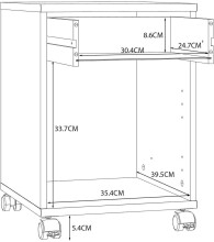 Rollcontainer >TEMPRA2< (BxHxT: 38,6x54,1x42 cm) in Sonoma Eiche