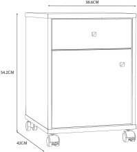 Rollcontainer >TEMPRA2< (BxHxT: 38,6x54,1x42 cm) in Sonoma Eiche