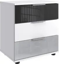 Nachtkommode >MONACO< (BxH: 52x58 cm) in WEISS+ABS....