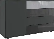 Kombikommode >MONACO< (BxH: 130x83 cm) in GRAPHIT,...
