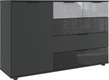 Kombikommode >MONACO< (BxH: 130x83 cm) in GRAPHIT,...