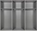 Schwebetürenschrank >MONACO< (BxH: 270x210 cm) GRAPHIT, GLAS SCHWARZ GLAS GREY