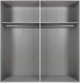 Schwebetürenschrank >MONACO< (BxH: 225x210 cm) GRAPHIT, GLAS SCHWARZ GLAS GREY