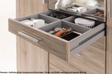 Drehtürenschrank >HENNEF< (BxH: 90x198 cm) in FLAGSTAFF EICHE NB + GRAPHIT
