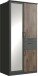 Drehtürenschrank >HENNEF< (BxH: 90x198 cm) in FLAGSTAFF EICHE NB + GRAPHIT