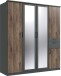 Drehtürenschrank >HENNEF< (BxH: 180x198 cm) in FLAGSTAFF EICHE NB + GRAPHIT