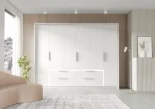 Kleiderschrank >LUANO< (BxHxT: 269,7x210,5x60 cm) in Weiss
