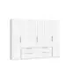 Kleiderschrank >LUANO< (BxHxT: 269,7x210,5x60 cm) in Weiss
