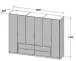 Kleiderschrank >LUANO< (BxHxT: 269,7x210,5x60 cm) in Weiss