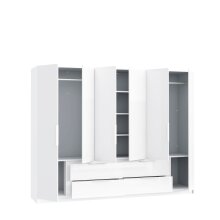 Kleiderschrank >LUANO< (BxHxT: 269,7x210,5x60 cm) in weiß