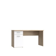 Schreibtisch >NET106< (BxHxT: 140x76,5x60 cm) in Eiche/weiß