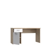Schreibtisch >NET106< (BxHxT: 140x76,5x60 cm) in Eiche/weiß