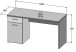 Schreibtisch >NET106< (BxHxT: 140x76,5x60 cm) in Eiche/weiß