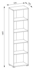 Aktenregal >Clermont< (BxHxT: 52,5x186x35 cm) in...