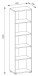 Aktenregal >Clermont< (BxHxT: 52,5x186x35 cm) in weiß - 52,5x186x35cm (BxHxT)