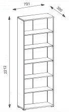 Aktenregal >Clermont< (BxHxT: 79,1x221,2x35 cm) in...